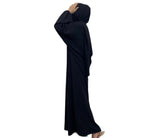 Yasmin Abaya with Attached Hijab - Black