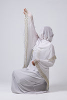 Faizah Luxury Cape Abaya - White