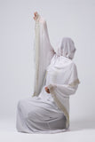 Faizah Luxury Cape Abaya - White