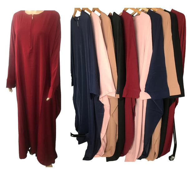 MARYAM Essential Butterfly Abaya - Maroon