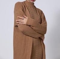 Knitted Winter Outfit Set -  Brown