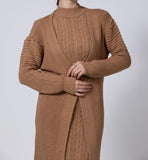 Knitted Winter Outfit Set -  Brown