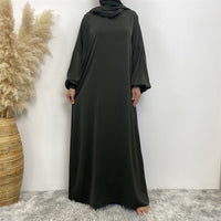 Yasmin Abaya with Attached Hijab - Khaki