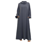 Yasmin Abaya with Attached Hijab - Grey