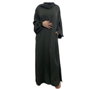 Yasmin Abaya with Attached Hijab - Khaki