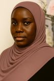 Ribbed Jersey Hijab - Mauve
