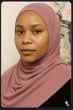 Ribbed Jersey Hijab - Pink Rose