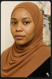 Ribbed Jersey Hijab -  Mustard
