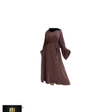 WIDE SLEEVES PLAIN ABAYA - MAUVE