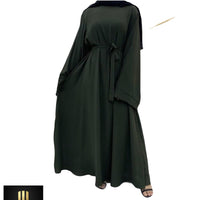 WIDE SLEEVES CLOSED  ABAYA - KHAKI