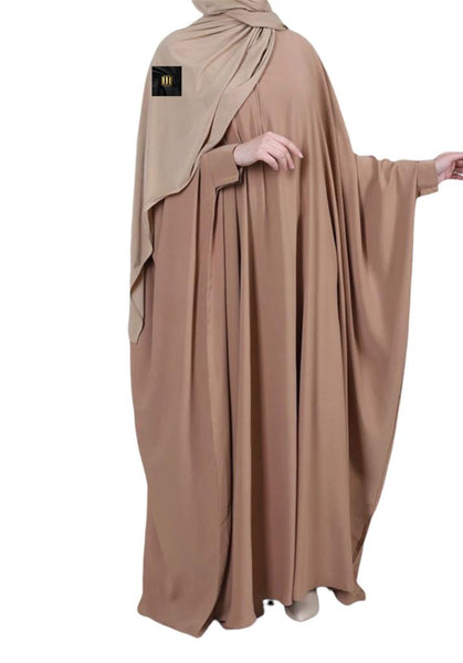 MARYAM Essential Butterfly Abaya- Brown