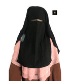 3 LAYER FLAP NIQAB - BLACK