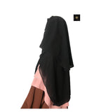 3 LAYER FLAP NIQAB - BLACK