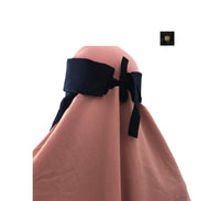 ONE LAYER FLAP  NIQAB - NAVY BLUE