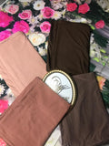 Ribbed Jersey Hijab - Chocolate Brown