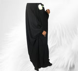 One Piece Jilbab - Black