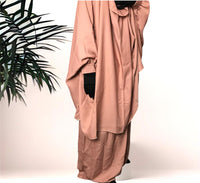 Two Piece Jilbab Set - Light Brown