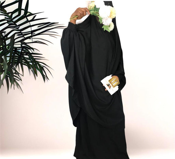 Two Piece Jilbab Set - Black