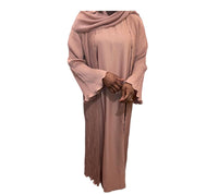 Three Piece Set Luxury Open Abaya